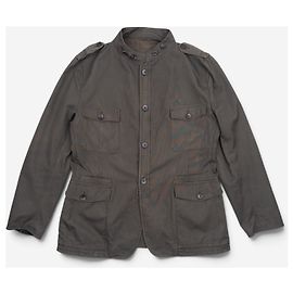 Gucci by Tom Ford 2000s Multi-Pocket Military Field Jacket Green