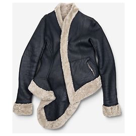 Rick Owens AW11 ‘Limo’ Reversible Scooped Shearling Leather Jacket Black