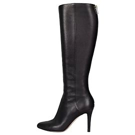 Jimmy Choo schwarze Leder-Stiletto-Stiefel EU 36.5 gebraucht Andere
