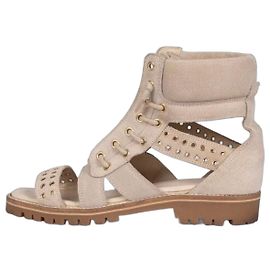 Balmain Beige Suede High Heel Sandals w Sz.37.5 Pre-owned Other