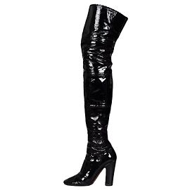 ALAÏA Black Patent Leather Over-the-Knee Boots, EU 38 Pre-owned Other