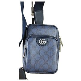 Borsa a tracolla Gucci GG Supreme blu navy Blu scuro Monogramma