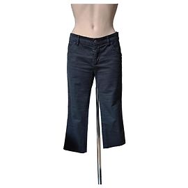 Pantaloni cropped Prada neri taglia 42 Nero
