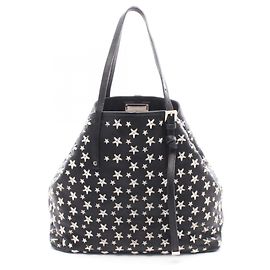 Borsa Tote Jimmy Choo Sasha Star Studded Nero