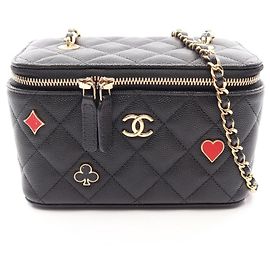 Bolso Vanity de Chanel con motivo de naipes Negro