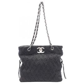 Chanel Tote Bag aus schwarzem Lammleder Schwarz