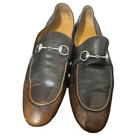 Gucci Horsebit Leder-Loafer Braun Braun