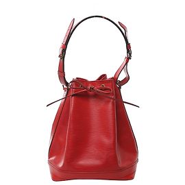 Bolsa de Ombro Louis Vuitton Noe em Couro Epi Vermelho M44007 Vermelho