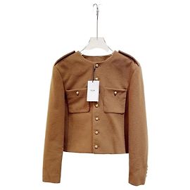 Céline Camel Wool Jacket Size 36 Multiple colors