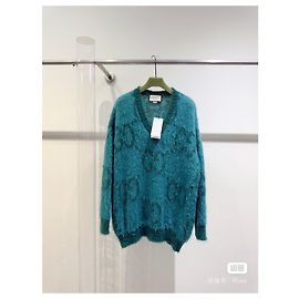Maglia in lana verde Gucci Multicolore