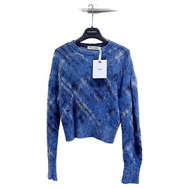 Dior Strickpullover aus Wolle Blau mit Bienenstickerei Mehrfarben