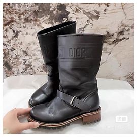 Autre Marque Bottines Dior en cuir noir Multicolore