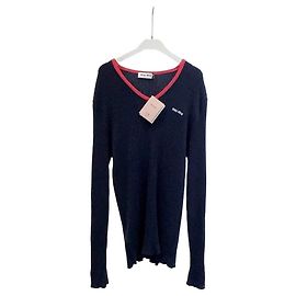 Maglia Miu Miu in lana blu Multicolore
