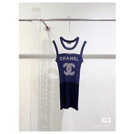 Chanel Navy Cotton Top Size 40 Multiple colors
