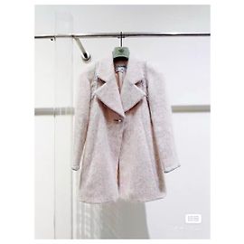 Casaco Chanel de lã rosa tamanho 38 Multicor