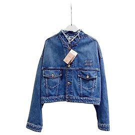 Chaqueta de denim Miu Miu azul Talla 36 Multicolor