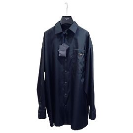 Manteau Prada Noir en Polyamide Multicolore