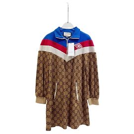 Casaco Gucci Camel de Lã com Faixa Web Multicor