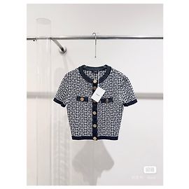 Balmain Black Wool All-over Print Knitwear Multiple colors