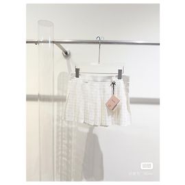 Saia Miu Miu de lã com jacquard de logótipo branco Multicor