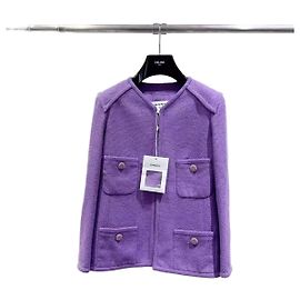 Giacca Chanel in tweed viola taglia 34 Multicolore