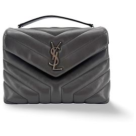 Autre Marque Saint Laurent Loulou Matelasse Chevron Leather Small Noir