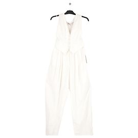Autre Marque Combinaison lin blanche White