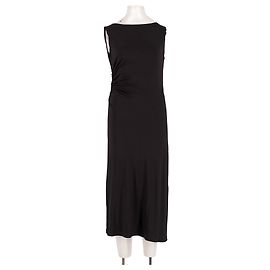 Autre Marque LILYSILK Black Viscose Midi Dress Black