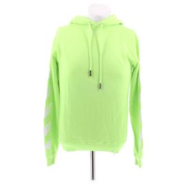 Off White Sweat à capuche vert fluo Green