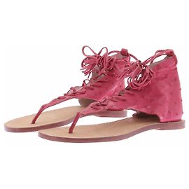 Autre Marque Sandales en cuir rouges SUNDAYS ST TROPEZ Rouge