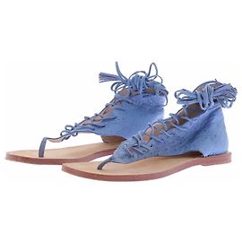 Autre Marque Sandali in pelle blu SUNDAYS ST TROPEZ Taglia 38 Blu