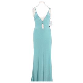 Chiara Ferragni Robe longue turquoise Turquoise