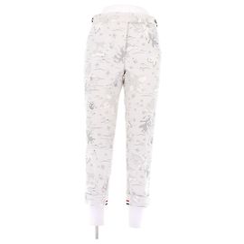 Thom Browne Pantalones rectos blancos estampados Blanco