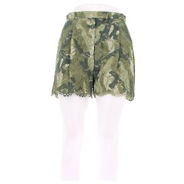 Valentino Garavani Shorts de renda verde Verde
