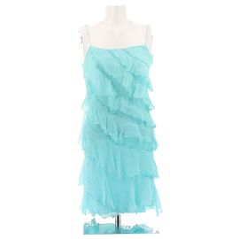 Blumarine Vestido azul de alças Azul