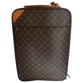 Louis Vuitton Keepall 55 Monogram Bolso de Viaje con Ruedas Castaño