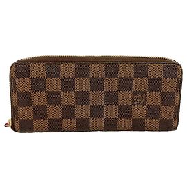 Louis Vuitton Damier Portefeuille Clemence Long Wallet Fuschia