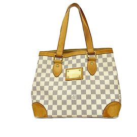 Saco Tote Louis Vuitton Damier Azur Hampstead PM Branco