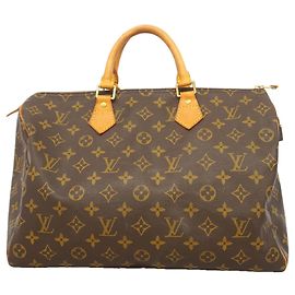 Borsa Louis Vuitton Monogram Speedy 35 Marrone