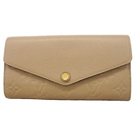 Louis Vuitton Monogram Empreinte Portefeuille Sarah Long Wallet Grigio