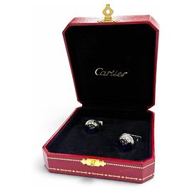 Cartier Blue Spinel Cufflinks Silvery Blue