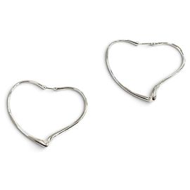 Autre Marque Boucles d'oreilles créoles Tiffany & Co. Elsa Peretti Open Heart Argenté