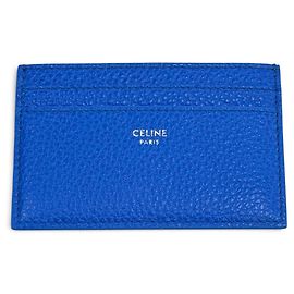 Céline Celine Kartenetui aus blauem Leder Blau