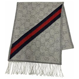 Estola Gucci em lã e alpaca cinza Marrom