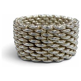 Autre Marque Bague Tiffany Somerset 925 Mesh en argent Argenté