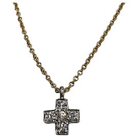 Autre Marque Collar de cadena Cruciform con diamantes Tiffany & Co. Dorado