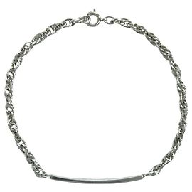 Autre Marque Tiffany Vintage ID Bracelet Silvery