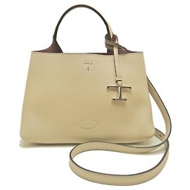 Bolso de mano Tod's T-Timeless Micro Castaño
