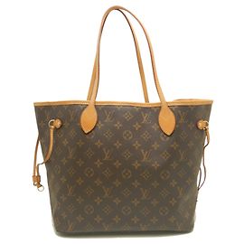 Sac Cabas Louis Vuitton Monogram Neverfull MM Marron