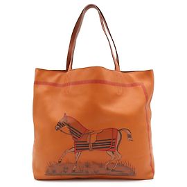 Hermès Bolso Tote HERMES Double Sens 36 Castaño Multicolor